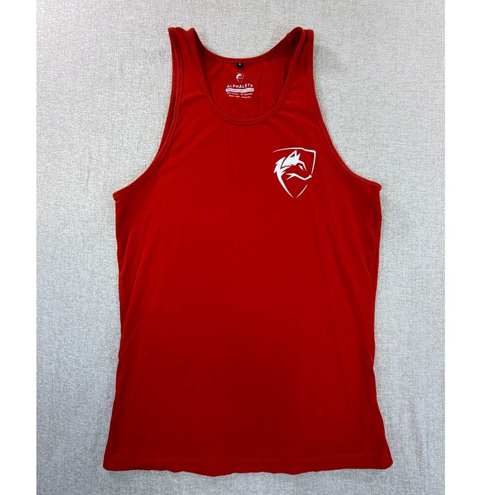 Alphalete Women's Medium Red Graphic Logo Sleeveless Athletic Tank Top Workout